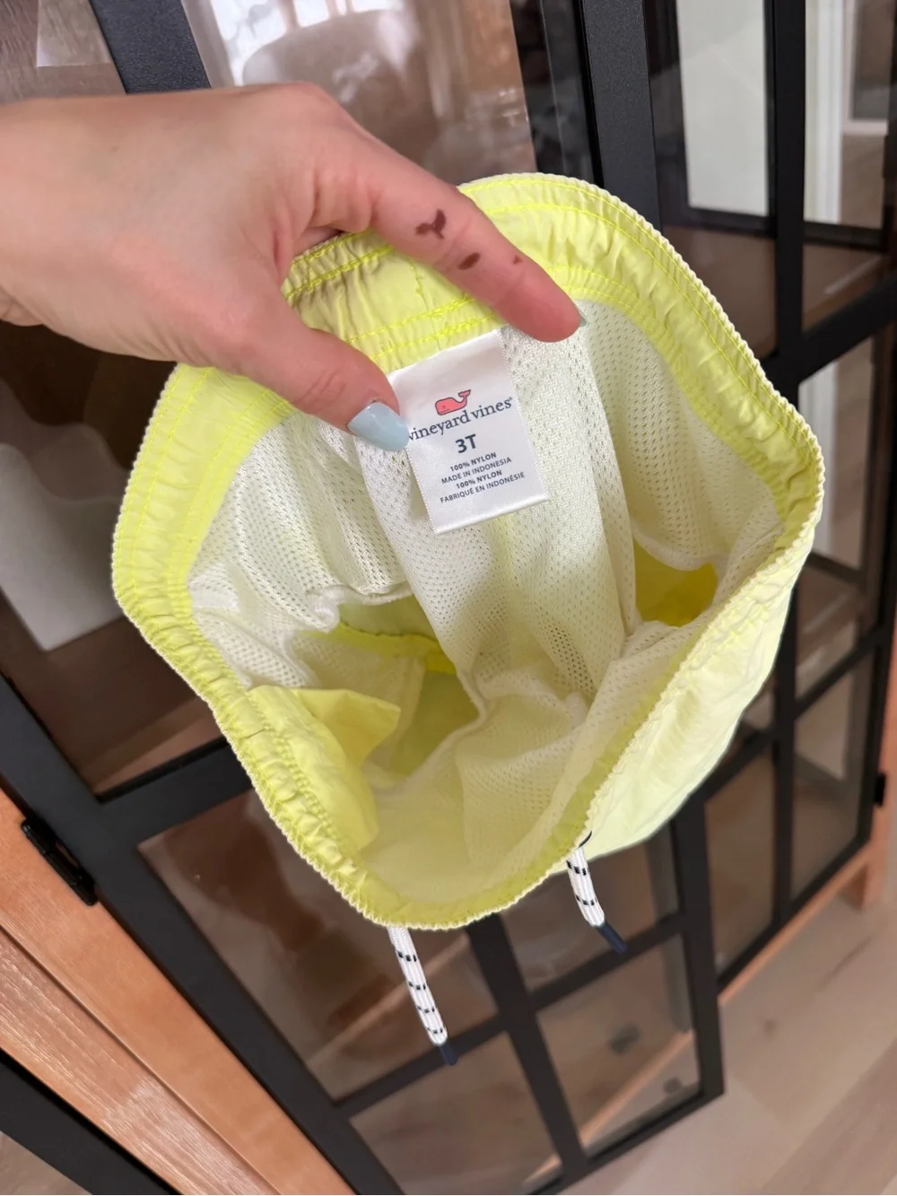 Vineyard Vines toddler boys swimming trunks neon yellow highlighter shorts